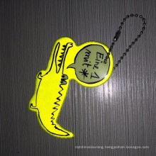 China new design reflective promotion custom reflector soft PVC keychain